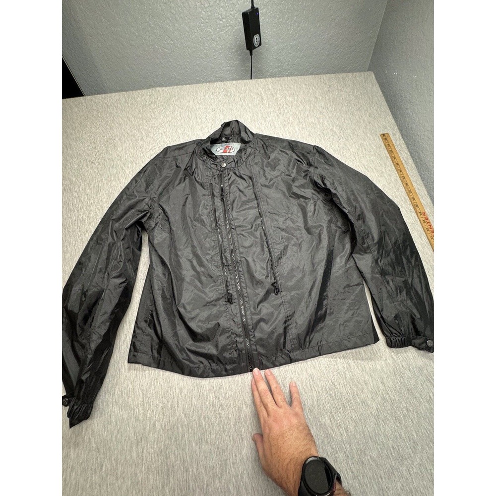 JOE ROCKET Men's Black Full Zip Windbreaker Jacket‎ Size XL